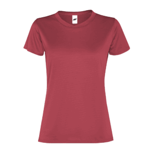 Camiseta granate de padel para mujer