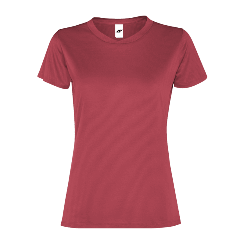 Camiseta granate de padel para mujer