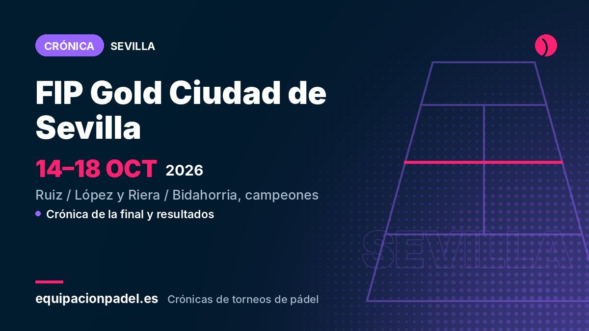 Crónica del FIP Gold Ciudad de Sevilla 2026: campeones, finales y resultados